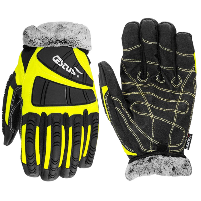 Deep Grip Winter, 5056. Skid-X® PVC Palm, Faux Fur, Waterproof, ANSI Cut Level A2