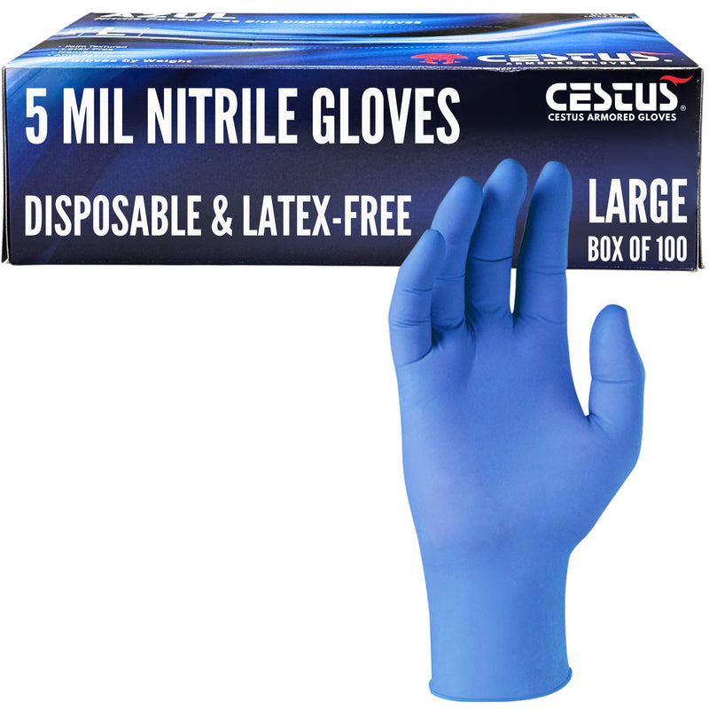 5 Mil Nitrile Gloves (Box of 100)
