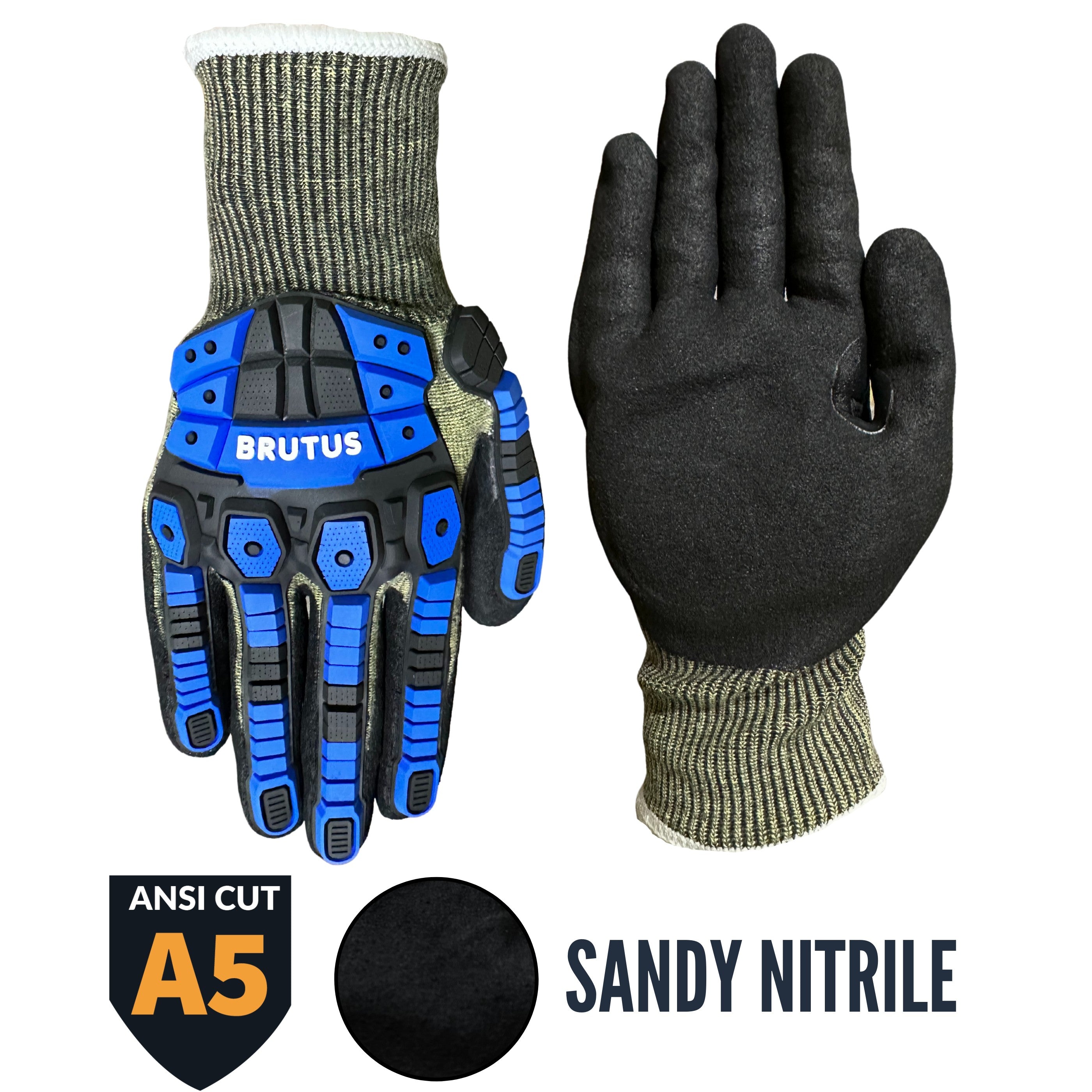 ドラカプ BRUTUS Brutus® FR. Kevlar® Knit, Foam Nitrile Coated Impact Gloves — Cestus