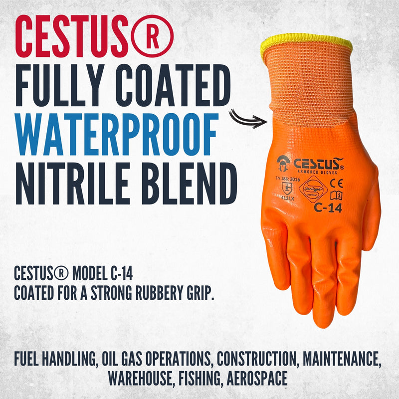 C14 Full Nitrile Coated Work Gloves
