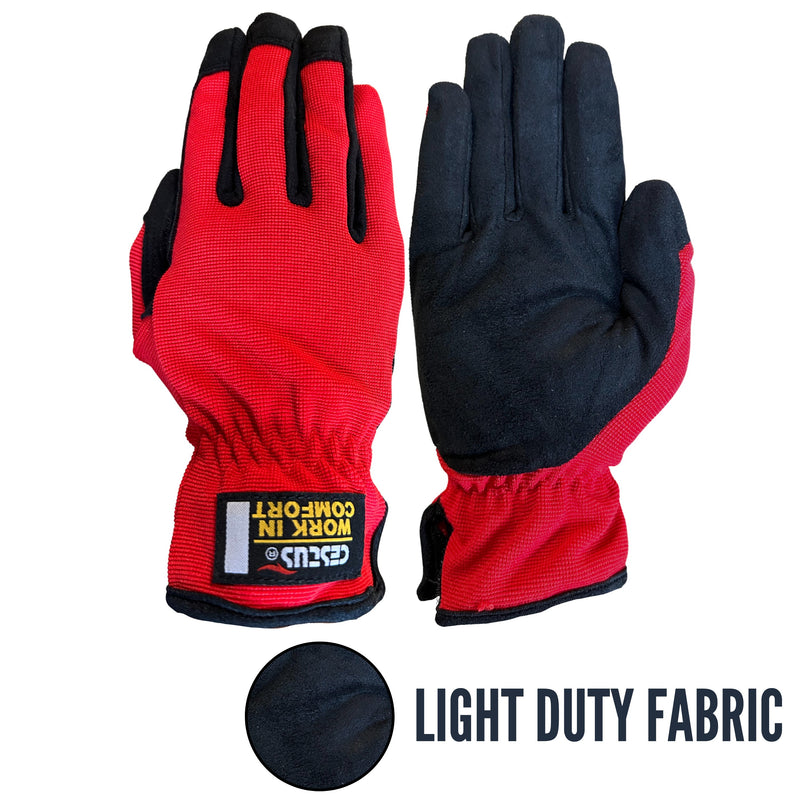 Red Work Gloves, 10 Pairs