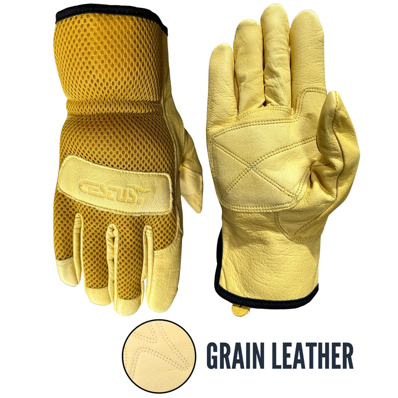 6044 Leather Work Gloves, 3 Pairs