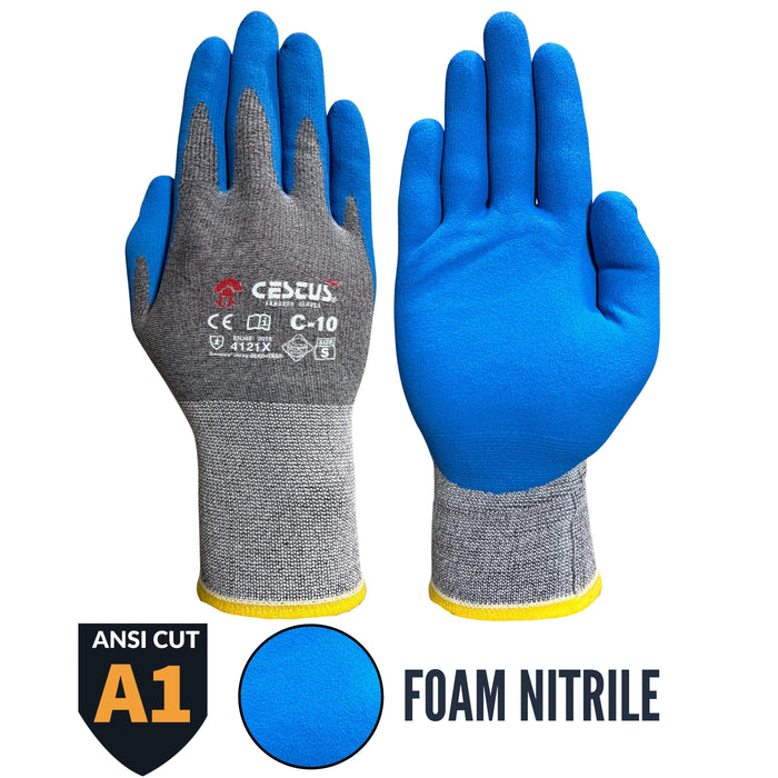 C10 Foam Nitrile Coated Work Gloves