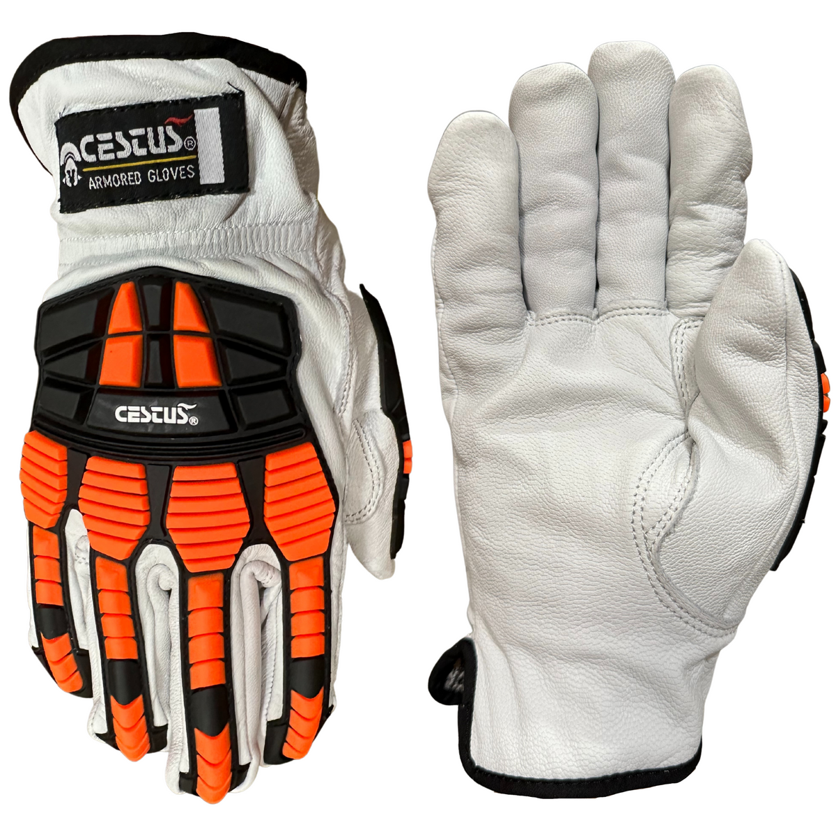 White Fleece Lined Goatskin Top Grain Leather Work Gloves : Leather Drivers  Gloves : Industrial Safety Gloves and Hand Protection