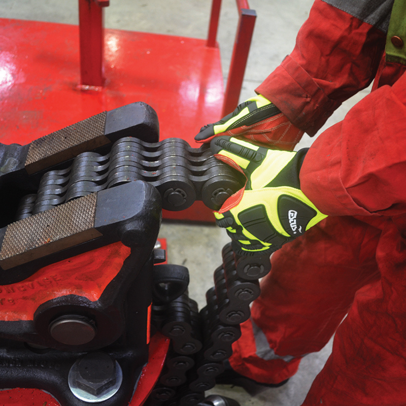 Deep Grip, 3026. Skid-X® PVC Palm, ANSI Cut Level A2