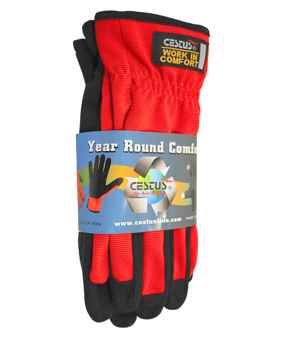 Year Round Comfort Fleece Fabric Glove 1002 (Pack of 2 Pairs)